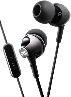 JVC HA-FR325-N-E Premium In-Ear Headphones Earphones with Built-In Remote and Mic for Call Handling - Black, 3.0 cm*17.5 cm*6.0 cm