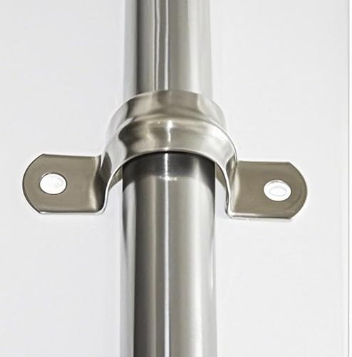 Miniatura 7 de HAKZEON 200 correas de tubo rígido M50 de 2 pulgadas, clips de tensión de soporte en U de acero inoxidable de dos agujeros, abrazaderas de correa de