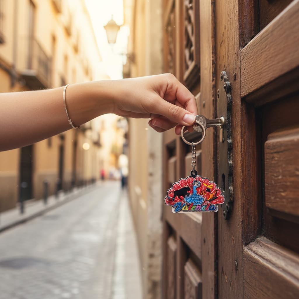 BDM Keychain of Valencia | Original and Colorful Souvenir with Shield | Keepsake of Travel to Spain image 5