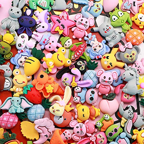 Slime Charms Cute Set - Charms for Slime Assorted Fruits Candy Sweets Flatback Resin Cabochons for Craft Making, Ornament Scrapbooking DIY Crafts (Animals)
