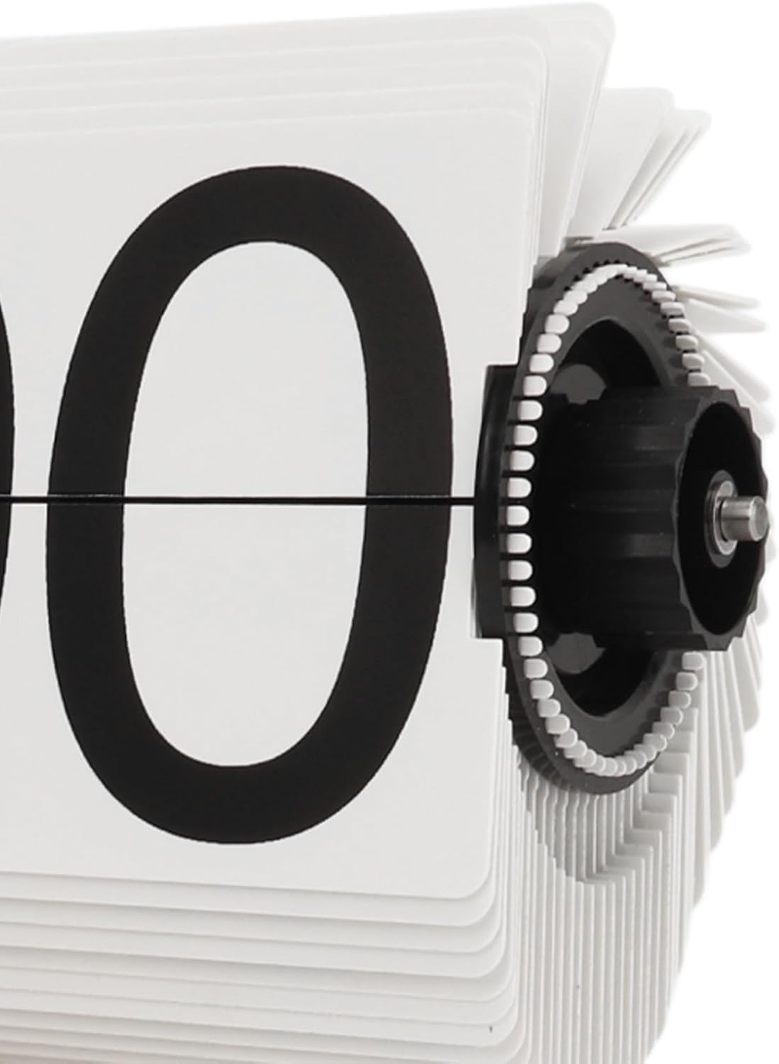 Fabater Retro Digital Flip Down Clock, Vintage Mechanical Flip Down Clock, Flip Clock with Beech Wood Base, Battery Powered Internal Gear Operated, Flip Desk Clock for Home, Office, Café