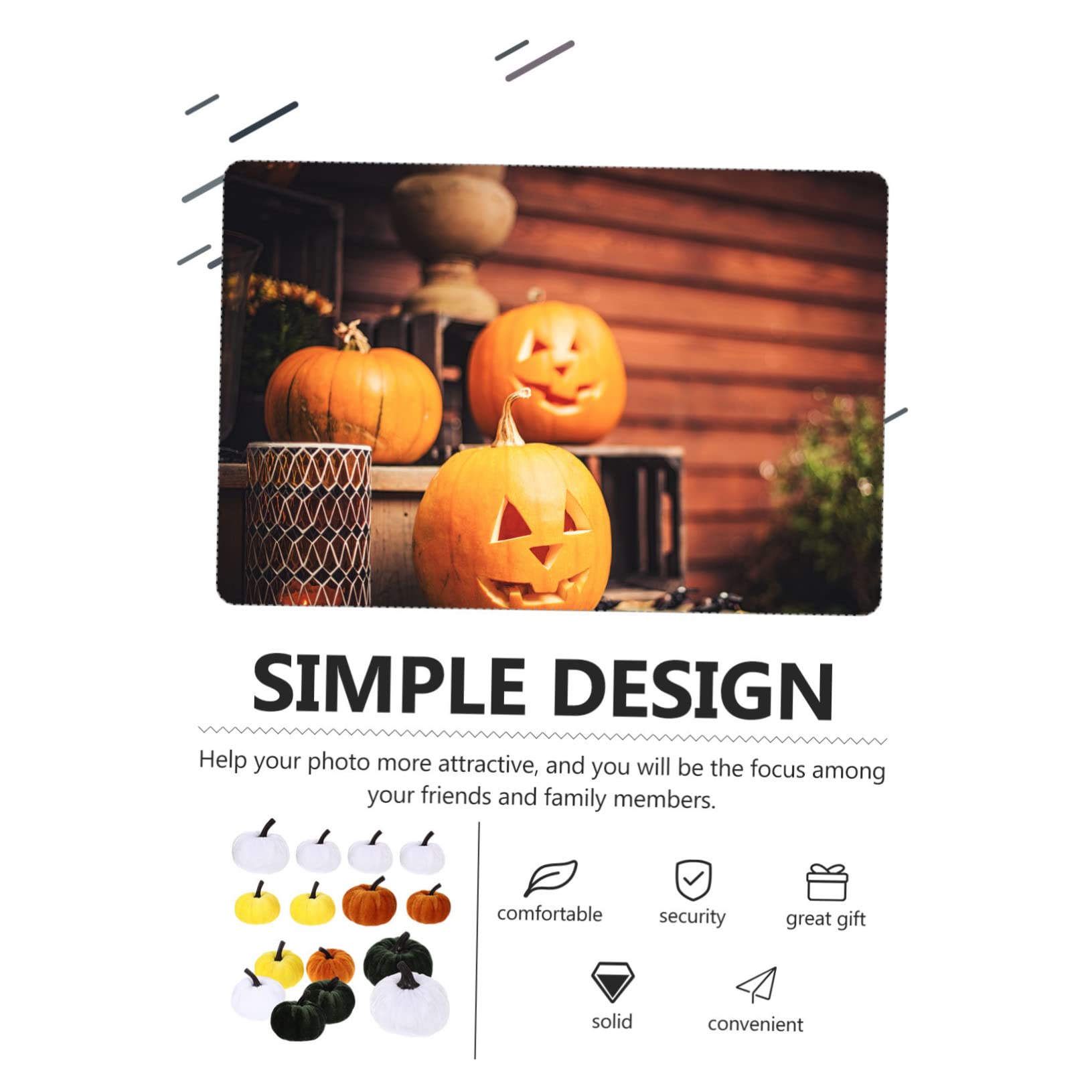 Zerodeko 2 Set Zucca Artificiale Zucche Artificiali Bianche Mini Zucche Artigianali Finto Ornamento Di Zucca Artificiale Autunno Falso Decorazioni Autunnali Al Coperto Flanella 15 Pezzi*2