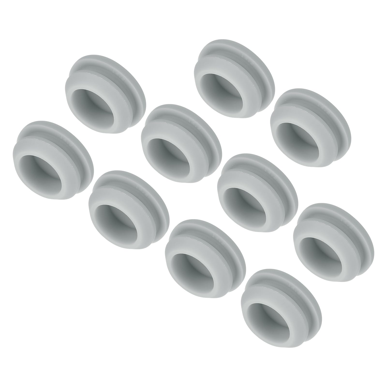 MECCANIXITY 10pcs Silicone Snap in Locking Hole Plugs,14mm/0.6 Inch Mounting Diameter Narrow Groove Width 2mm Panel Seal Cover Round for Kitchen Bulkheads Waterproof Sealing Plugs Grey