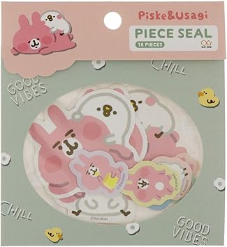 Amazon サンスター文具 カナヘイ ピースシール うさぎとピスケ ミントグリーン S 文房具 オフィス用品 文房具 オフィス用品