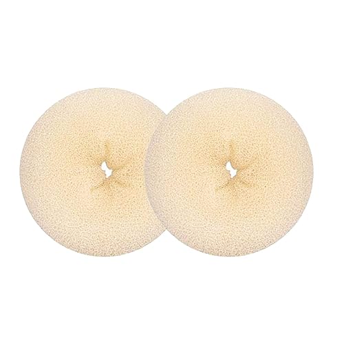 Miniatura 10 de Moldeador de donas para el cabello, moño estilo anillo, 2 piezas de cabello de chignon mediano para cabello corto y fino (mediano, 3 pulgadasmarrón)