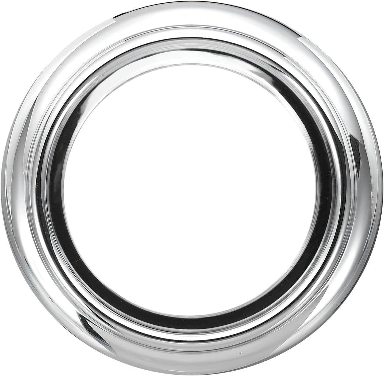 uxcell Tub Spout Ring, 2-1/4" ID x 3-9/16" OD Bathtub Spout Trim Plate Cover Ring, Decorative Bathtub Faucet Remodeling Surround Sealing Spacer Plate for Bathroom, Silver