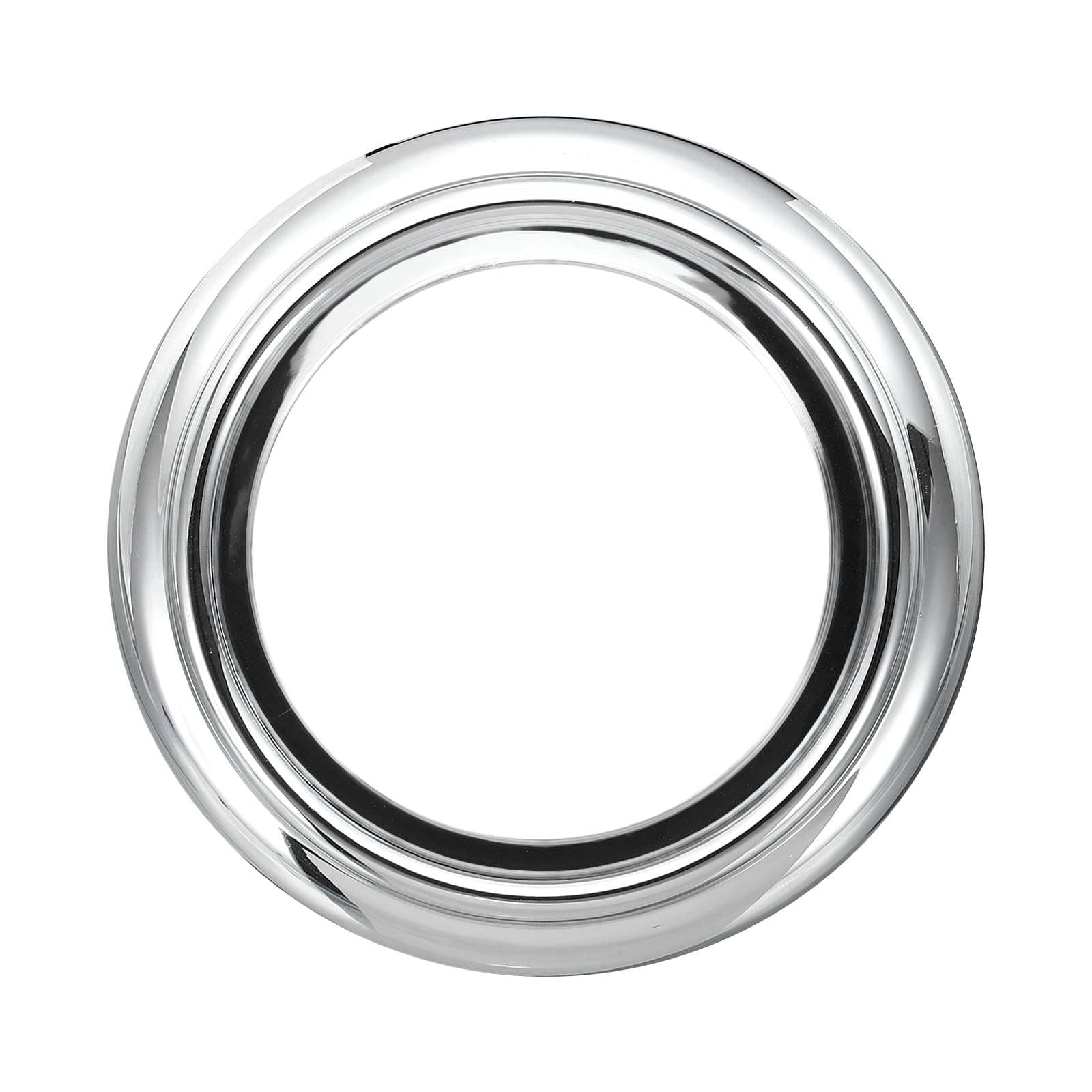 uxcell Tub Spout Ring, 2-1/4" ID x 3-9/16" OD Bathtub Spout Trim Plate Cover Ring, Decorative Bathtub Faucet Remodeling Surround Sealing Spacer Plate for Bathroom, Silver