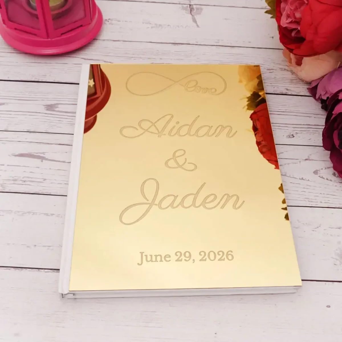 Livre d'or de mariage personnalisé gravé pour préserver vos souvenirs