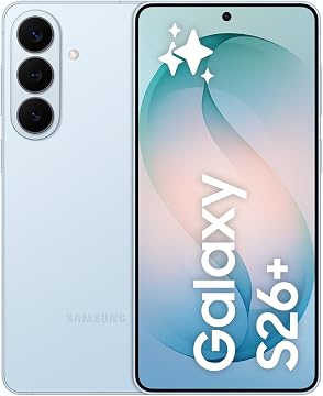 Samsung Galaxy S26+ 512GB, Teléfono Móvil con Galaxy AI, Cámara 50MP, 12GB RAM, Batería 4900mAh, Garantía del Fabricante 3 Años + 1 Año Extra, Color Azul Cielo (Versión Española)