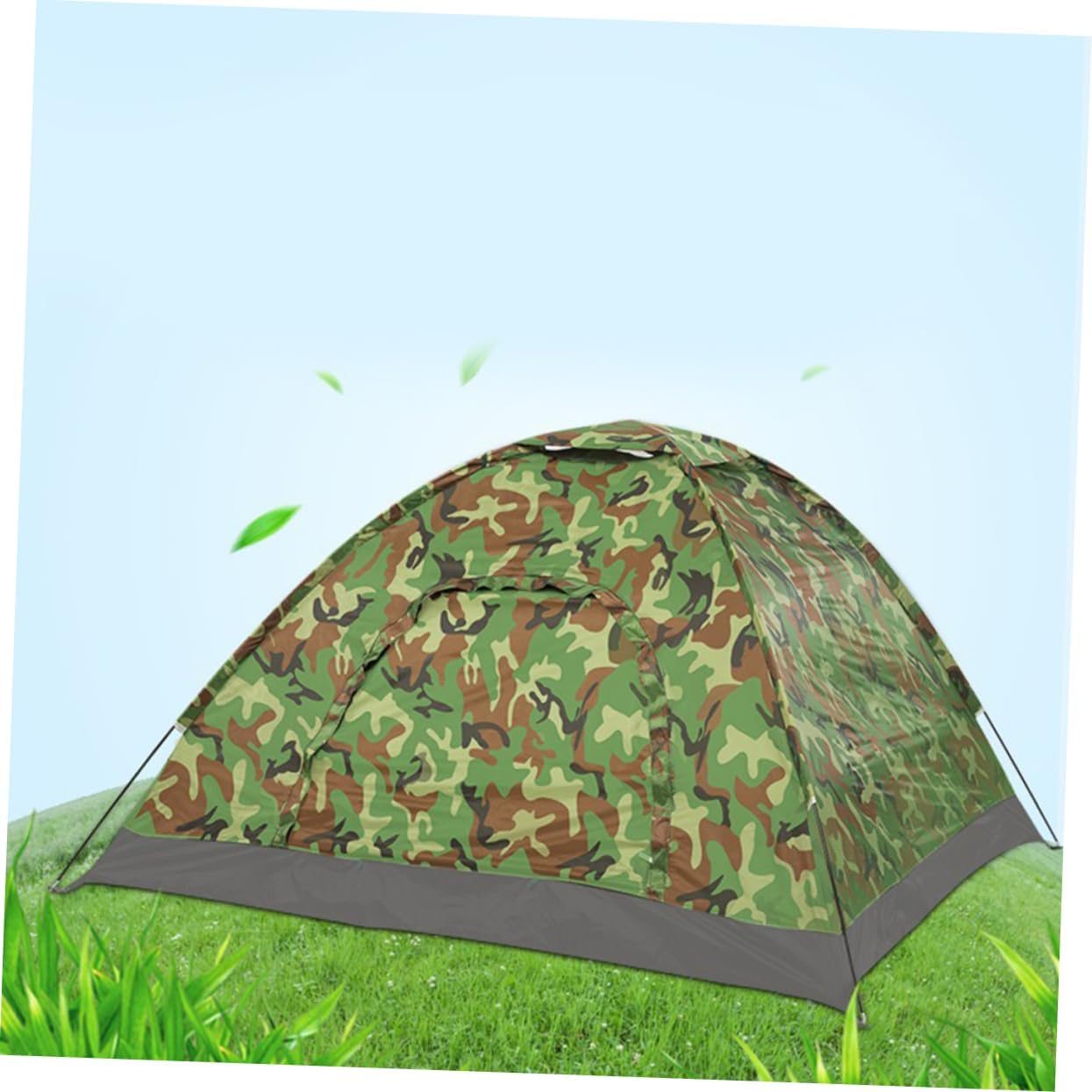 Camouflage Tent for Person Instant Setup Portable Camping Tent Hiking Pole Uv Protected Outdoor Accessory Random Color