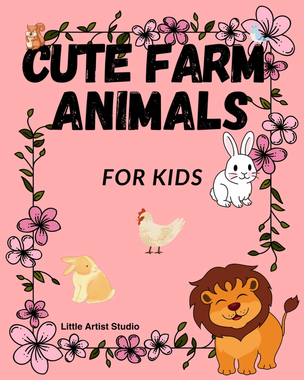 CUTE FARM ANIMAL: Colouring book for kids and teenagers, beautiful farm scenarios.