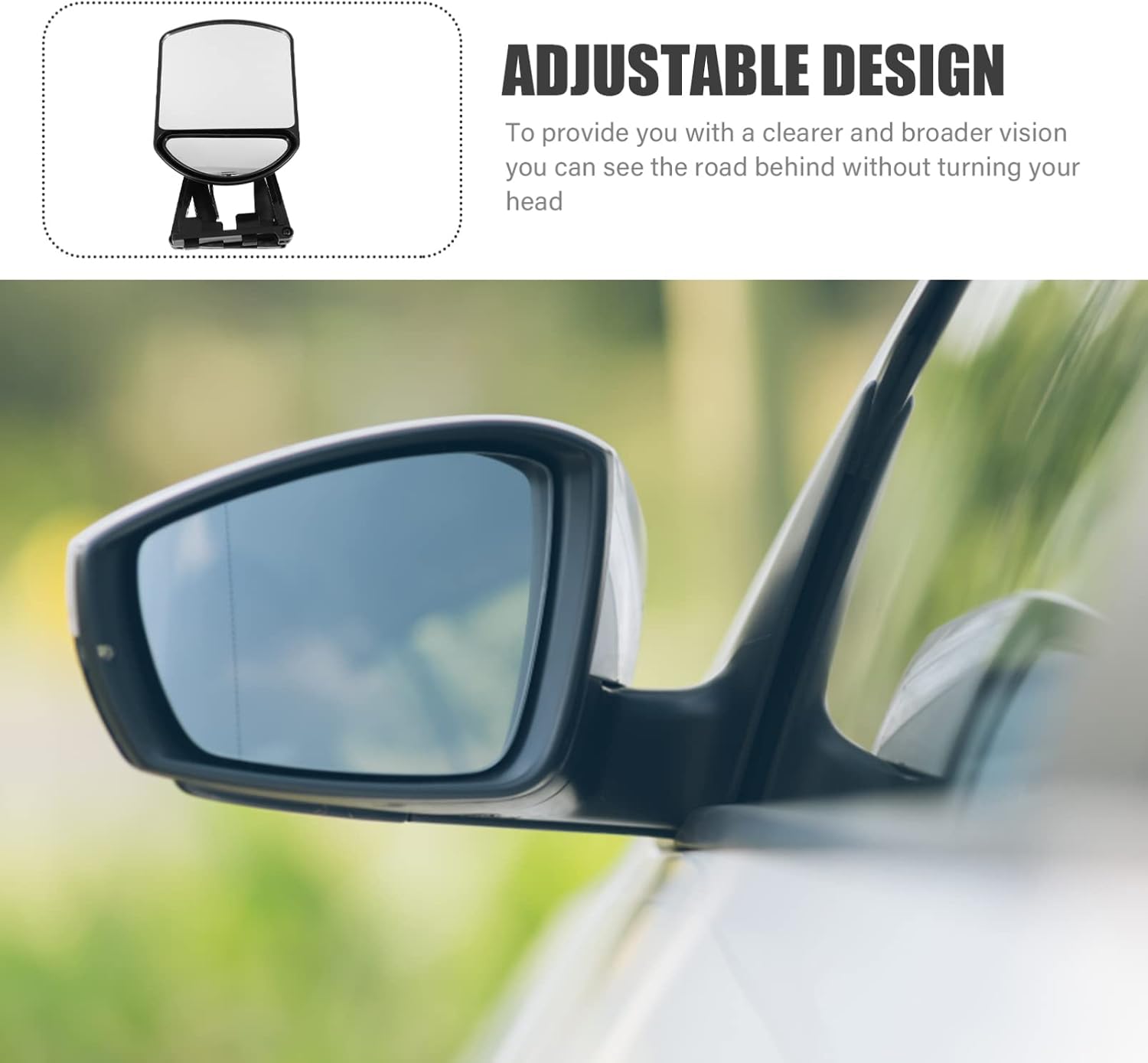 Trailer Towing Dual Clip Mirror Rearview Mirror for Towing High Definition Wide Angle Automotive Accessory for Rvs and Trucks