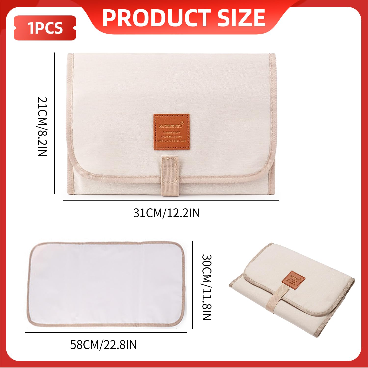 Portable Changing Mat for Travel, Waterproof Diaper Changing Pad for Newborns & Toddlers - Image 2