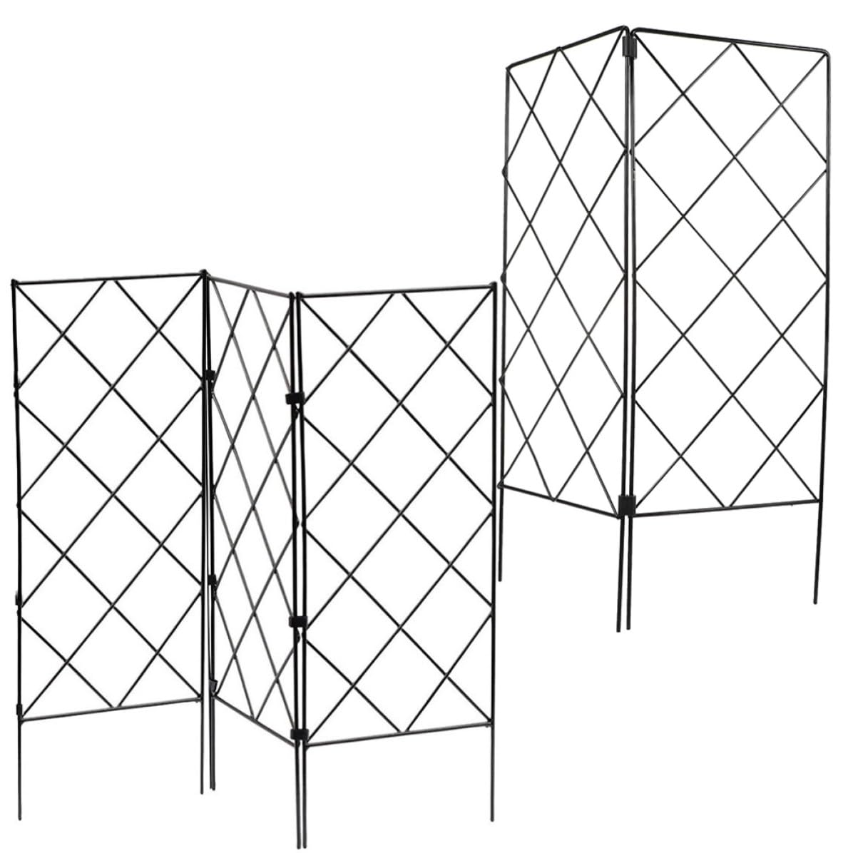 Homoyoyo Trellis per Piante Rampicanti in Ferro Nero, 5 Pezzi Supporto Pianta Rampicante Pieghevole, per Fagioli e Cetrioli, Casa e Giardino, Commerciale