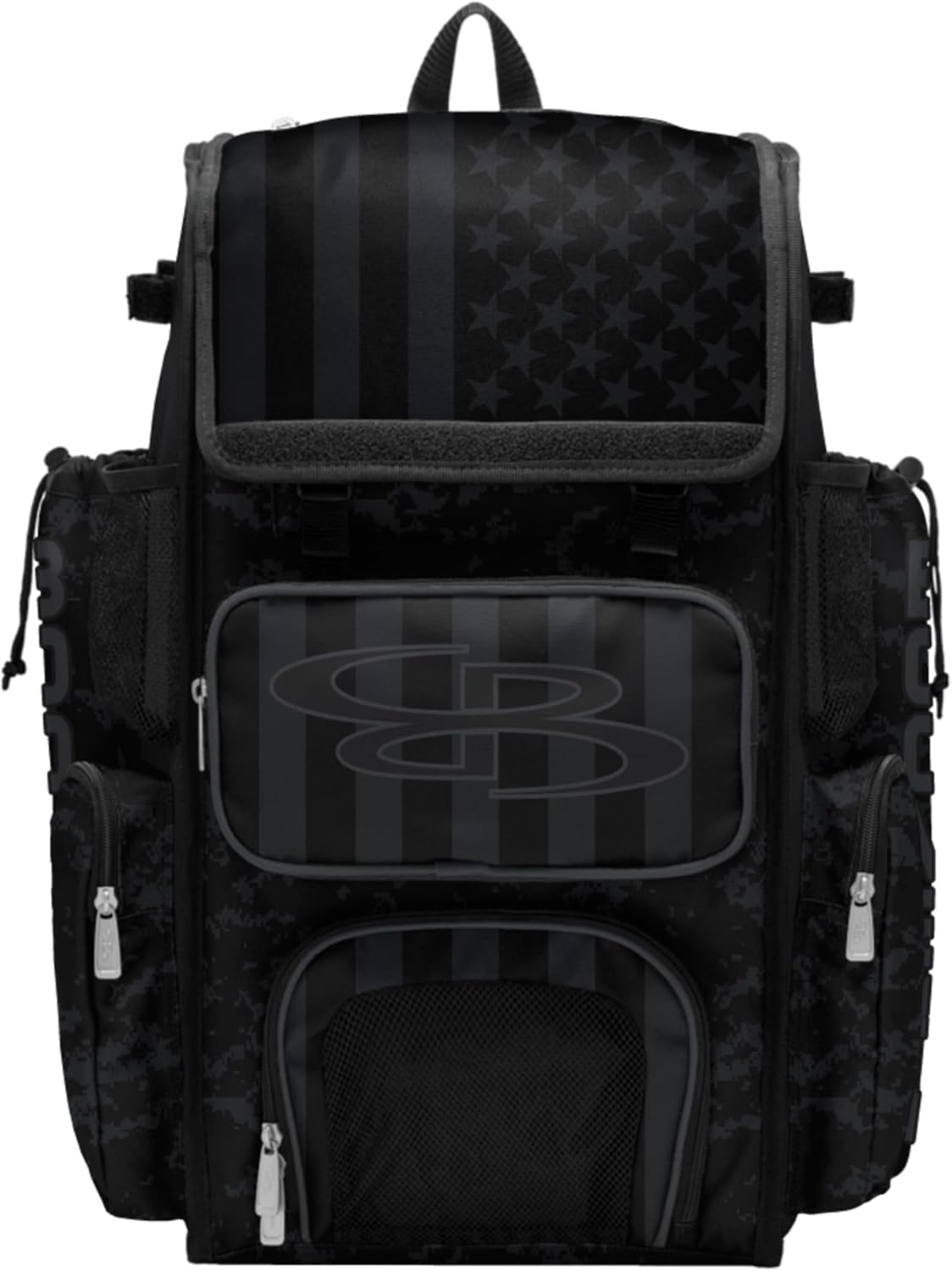 Boombah Superpack Bat Bag - Backpack Version (no wheels) - Holds 4 Bats - USA Clandestine 2 Black/Charcoal