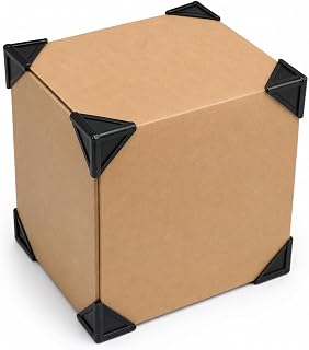 80 Pack Shipping Box Corner Protectors, Plastic Packaging Edge Guards for Cartons, Box Corner Guards for Shipping, Moving, Packing, Crafts and Frame Protection