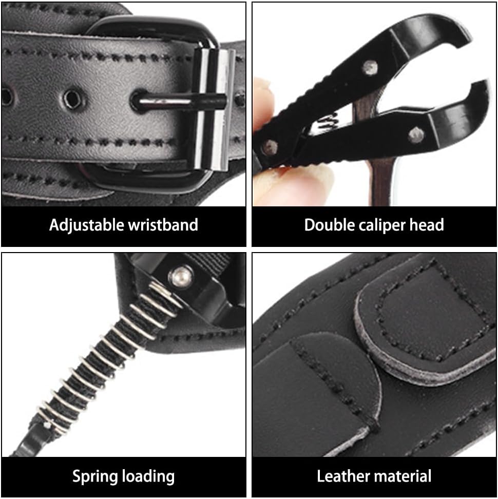 MiOYOOW Adjustable Archery Compound Bow Release Aid Trigger with Interlocking Jaw System for Archery Hunting Shooting