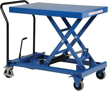 Premium Scissor Lift Table 660 lbs Capacity 33-1/8" X 19-3/4" Platform 13-1/4" to 33" Lift Height Pake Handling Tools
