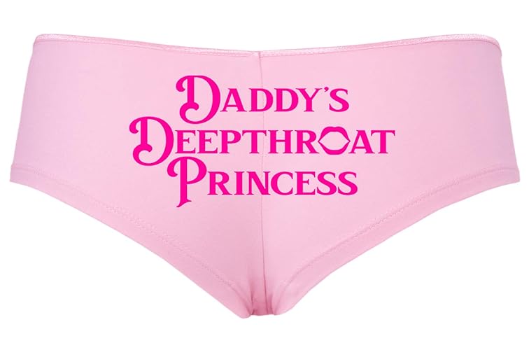Knaughty Knickers Daddys Deepthroat Princess Sexy DDLG Baby Pink Slutty Panties - Hot Pink - Small