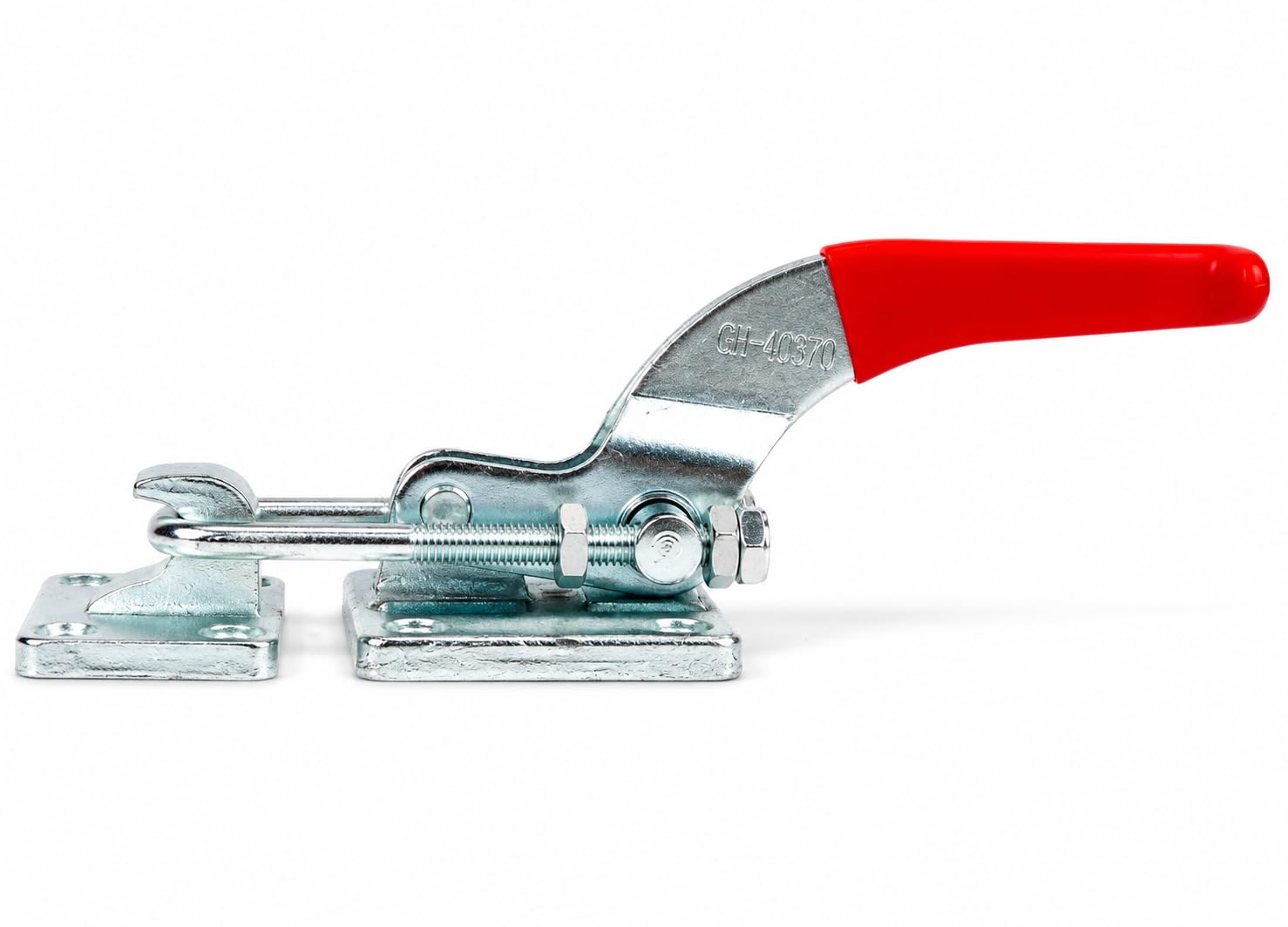 Verrou à genouillère en acier zingué – Fermeture à levier robuste – Loquet de serrage industriel pour caisses, capots et coffrets – Différentes tailles disponibles (GH-40370-3400 kg)