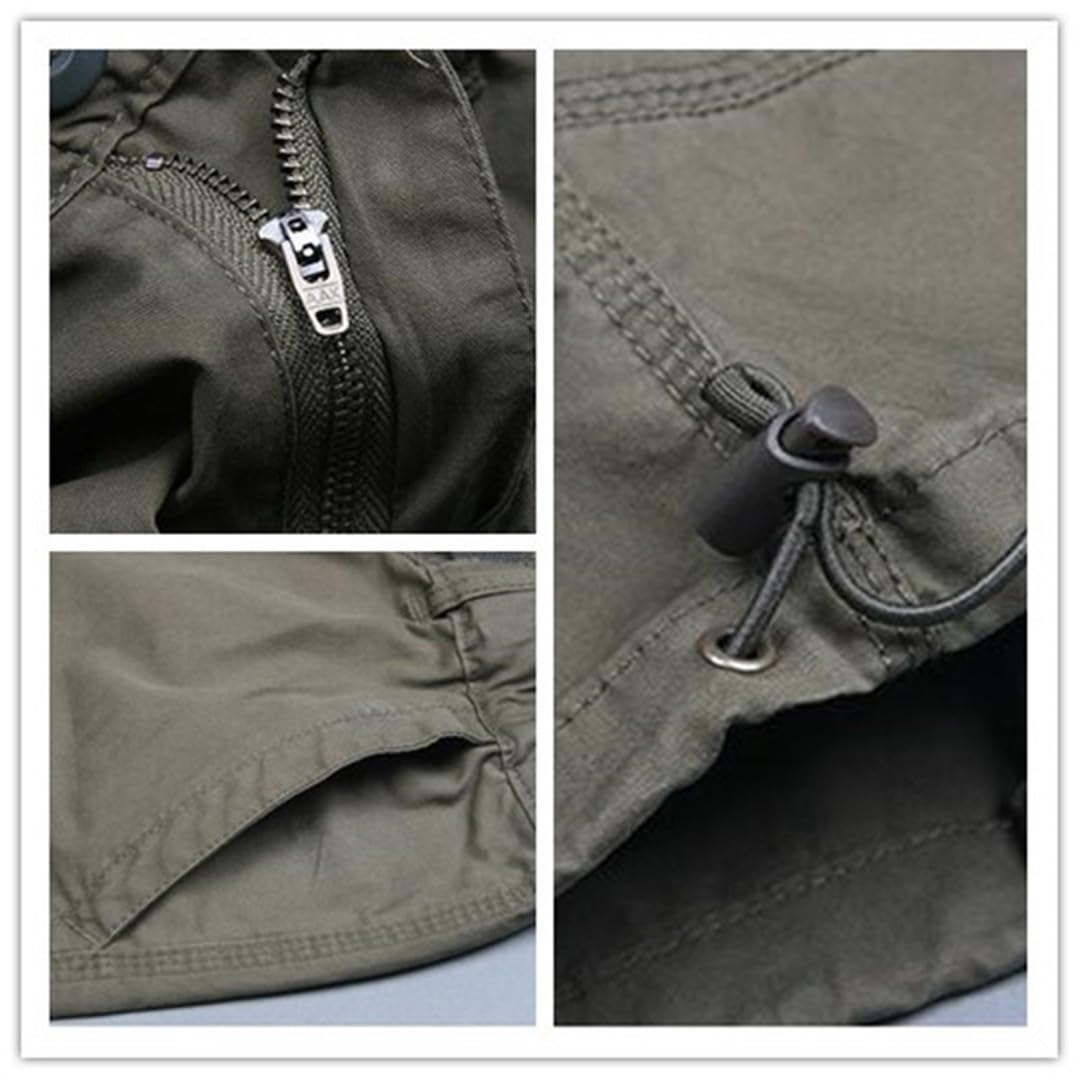 Short cargo d'été pour homme avec poches multiples en coton