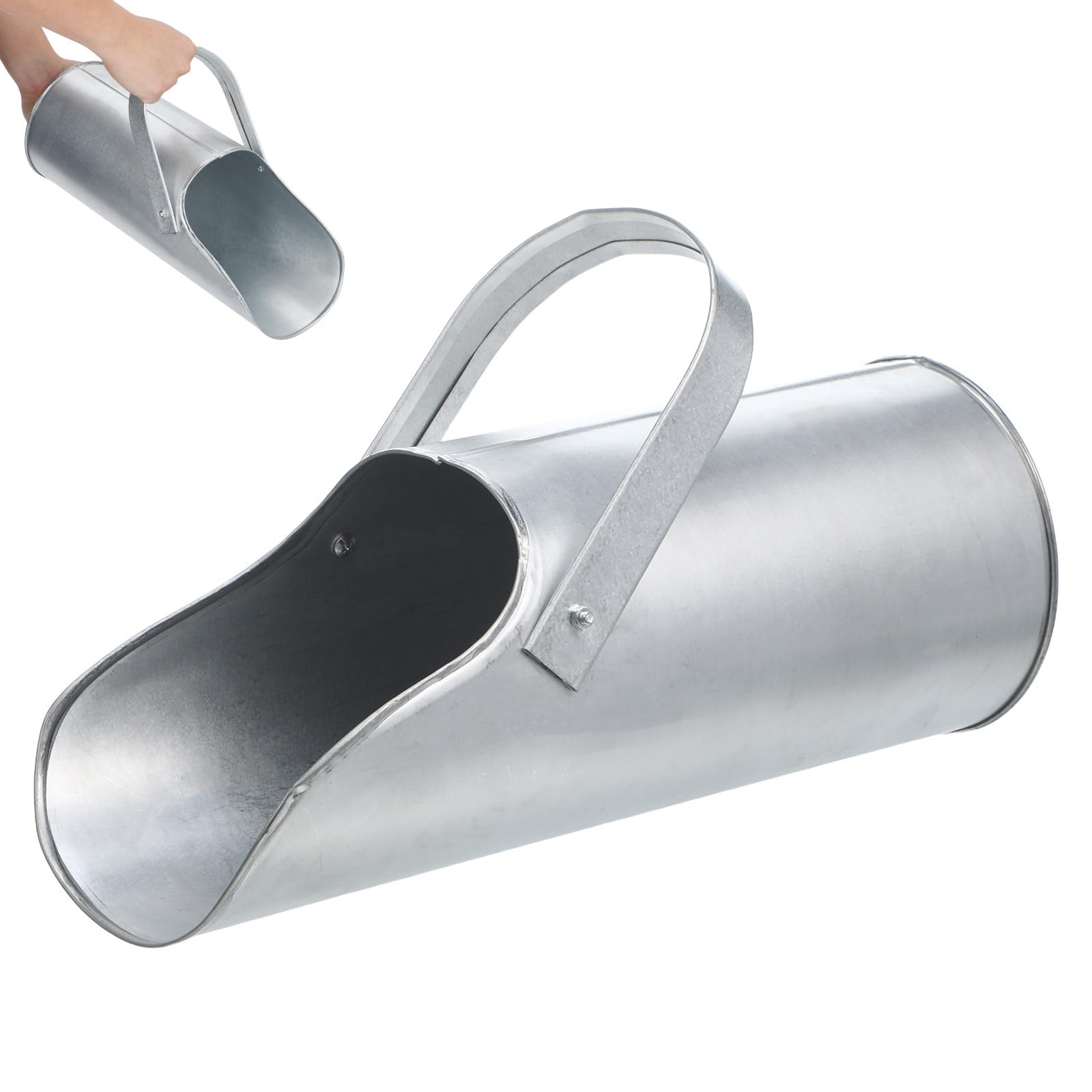 Herramienta para Rellenar Hormigón con Asa de Transporte, Diseño Ergonómico y Vertido Rápido, Herramienta Metálica de Hierro para Construcción y Albañilería