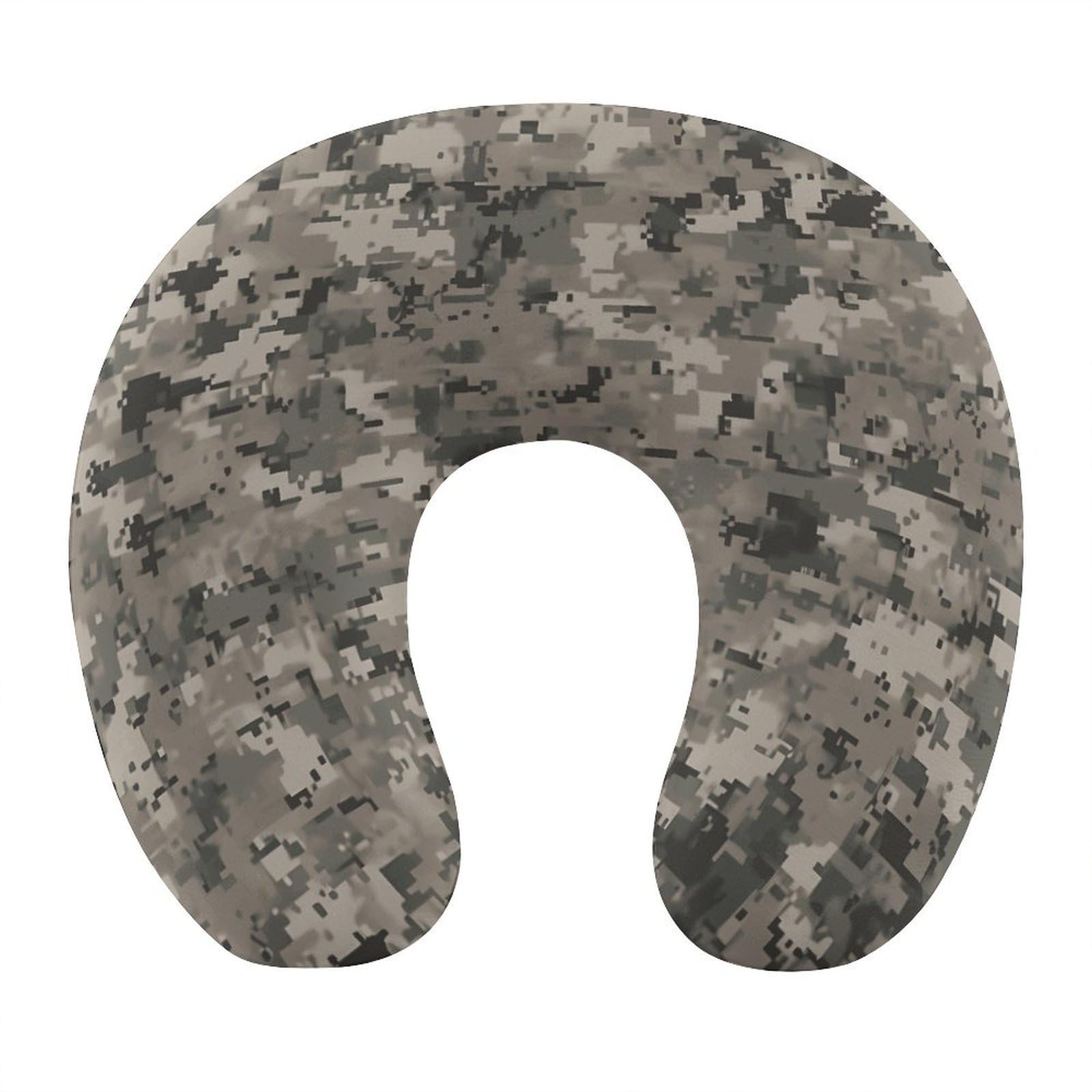 VstaDank Army Digital Camouflage Neck Pillow Soft Comfortable Travel U Shaped Pillows Portable Pillows for Shoulder Memory Foam Head Support Pillow for Airplane Car Home Office
