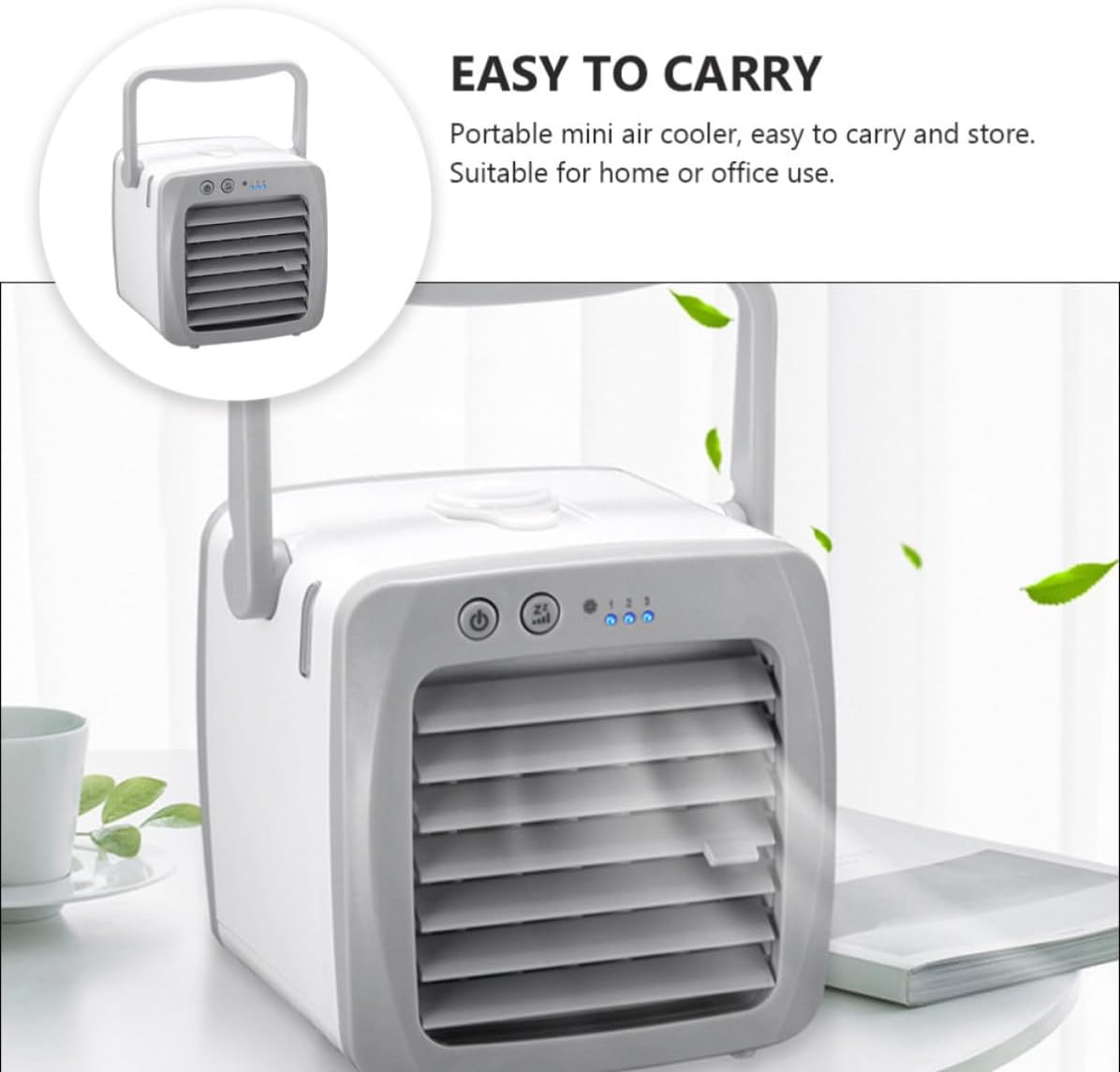 Mini Air Cooler 150ml Plastic USB Powered for Office Work