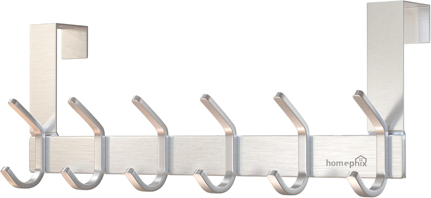 Homephix Over Door Hooks, Heavy Duty Stainless Steel Over Door Hanger