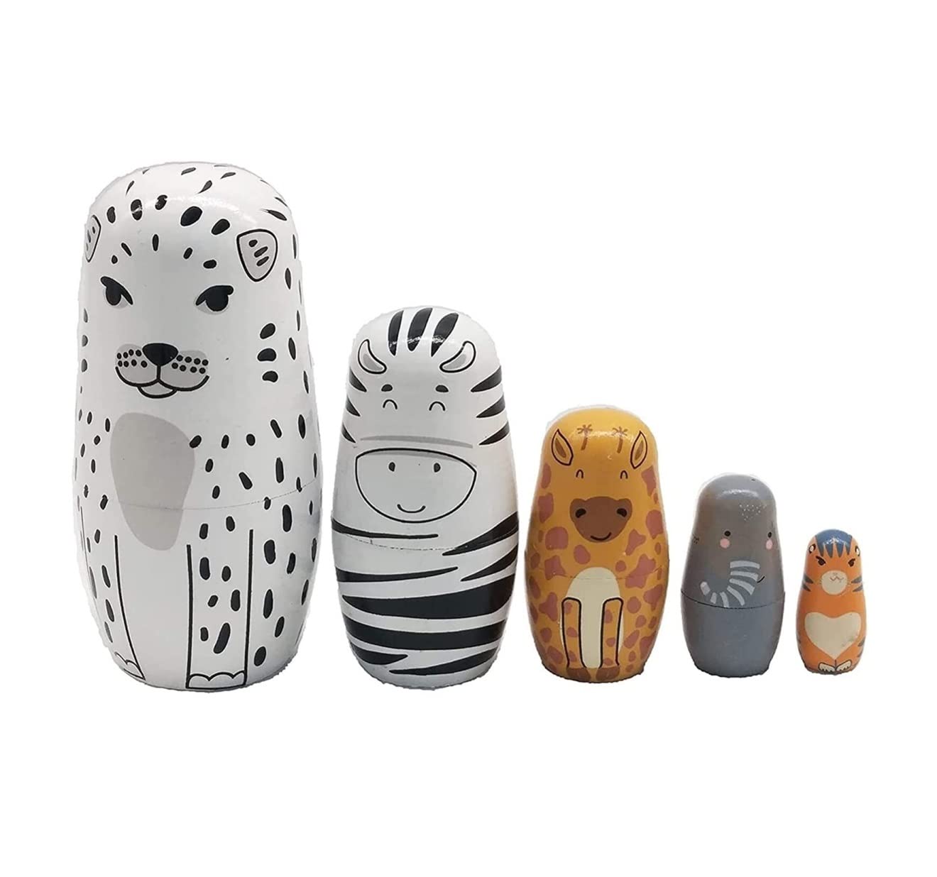 Matrioszki Matrioszka Lalka Rosyjska Gniazdowania Lalki 5 Sztuk Pies Gniazdowania Lalki Ręcznie Układania Zestaw Zabawek Dla Drewniane Matryoshka Lalki Prezenty Rosyjskich Lalek Rosyjskie Lalki