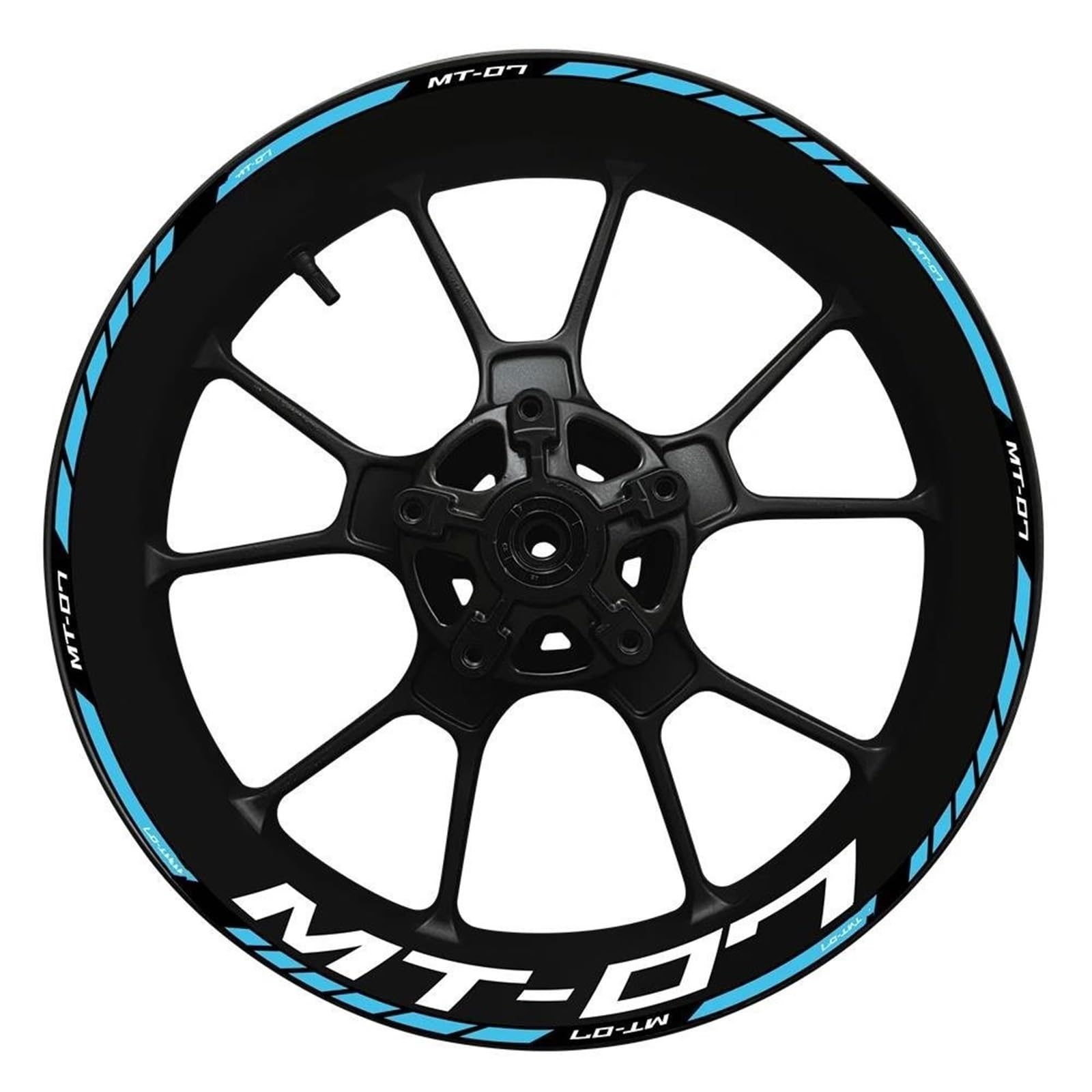 Inner and Outer Rim Reflective Waterproof Sticker 2022 for Yamaha MT-07 Wheel Hub Decal Decoration MT07 Set MT 07(Color14)