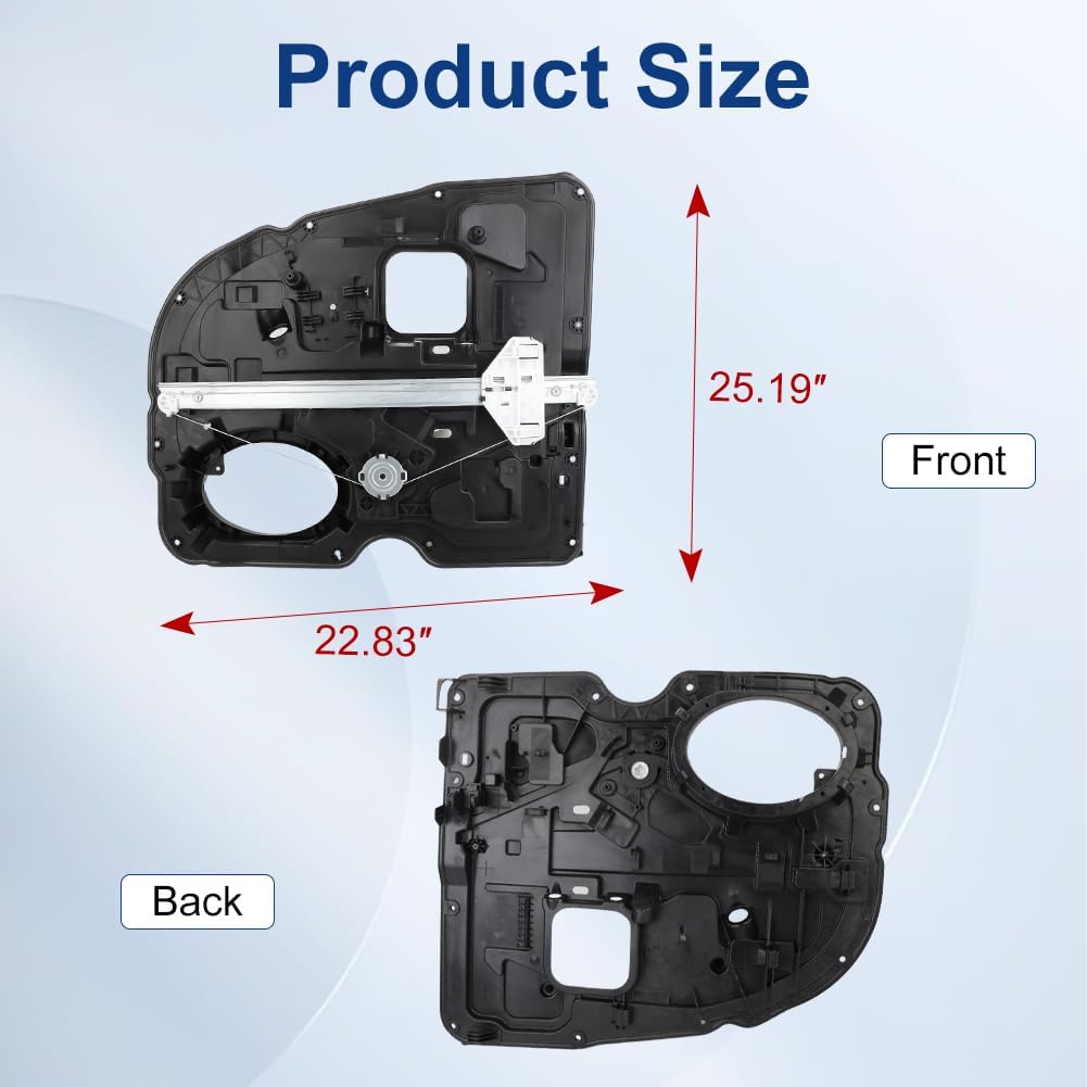 Rear Left Driver Side Electric Power Window Regulator Without Motor Compatible with Dodge Ram 1500 2009-2010 Ram 1500 2011-2019 Ram 1500 Classic 2019-2020 Replacement for 68045171AC