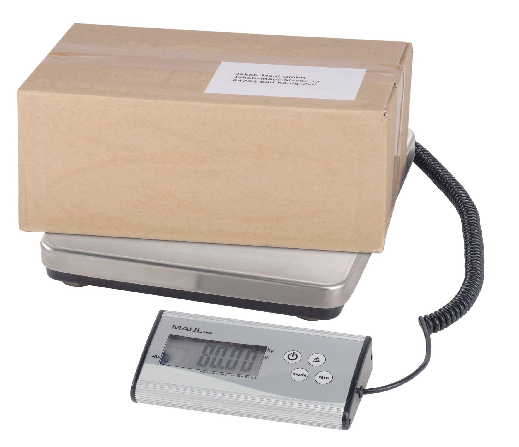 MAUL Bilancia pacchi MAULcargo digitale argento 120 kg