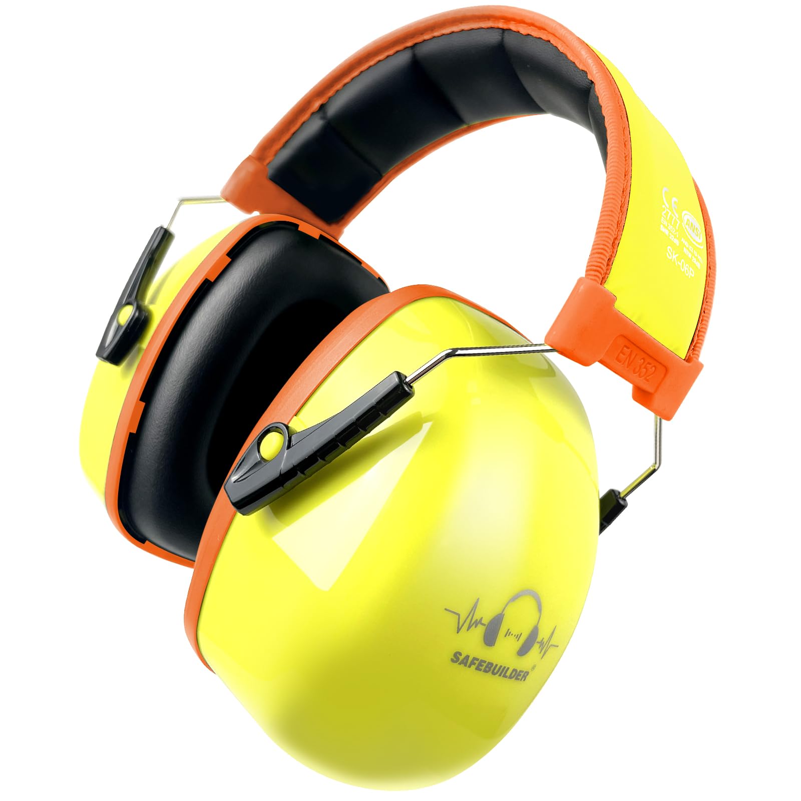 SAFEBUILDER Orejeras protectoras para los oídos, reducción de ruido, NRR, 28 dB, protección auditiva ajustable para trabajar en el césped SK-06P
