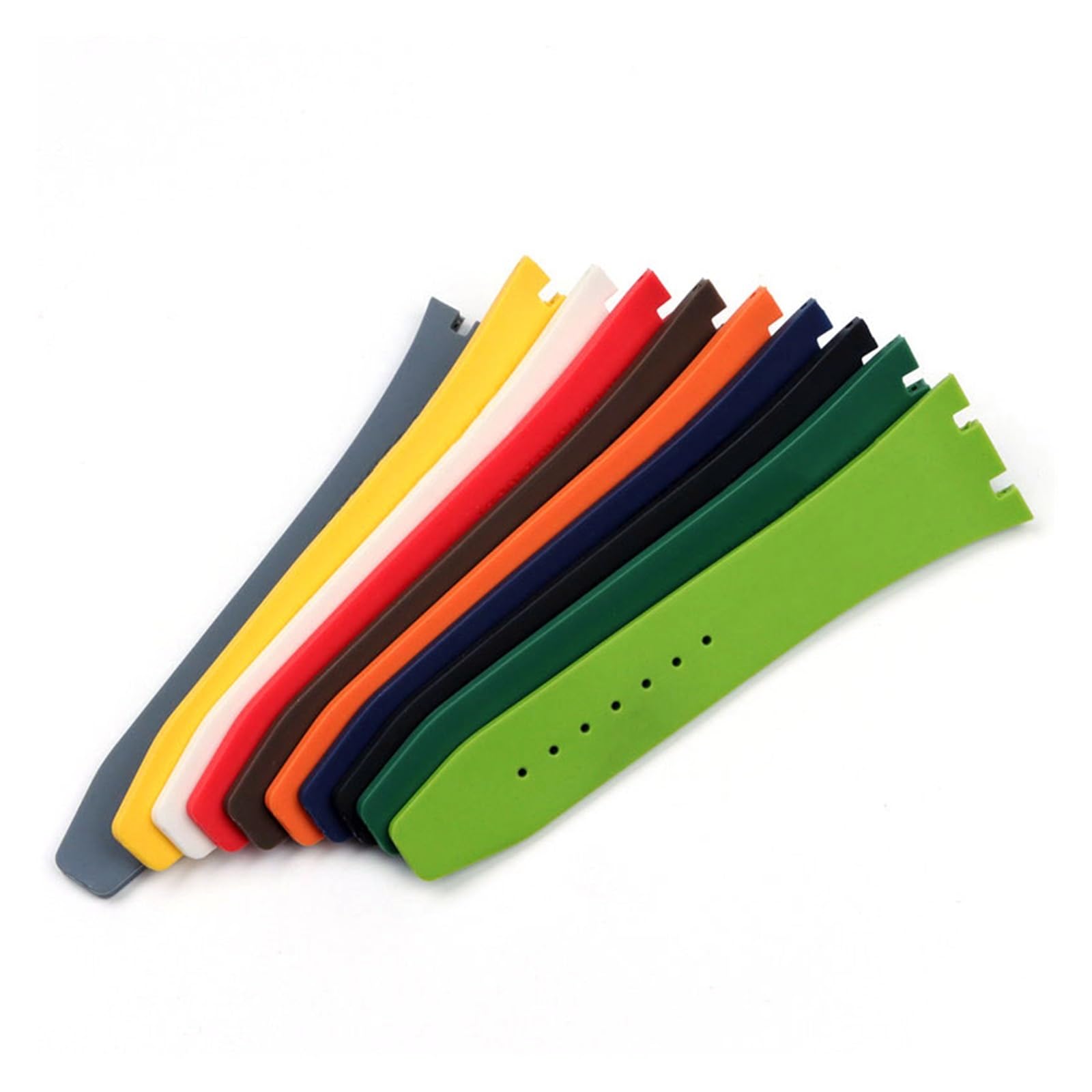26 mm weiches Uhrenarmband aus Silikonkautschuk, schwarz, weiß, grün, gelb, orange, grau, blau, rot, kompatibel mit AP ROYAL Oak Uhrenarmband