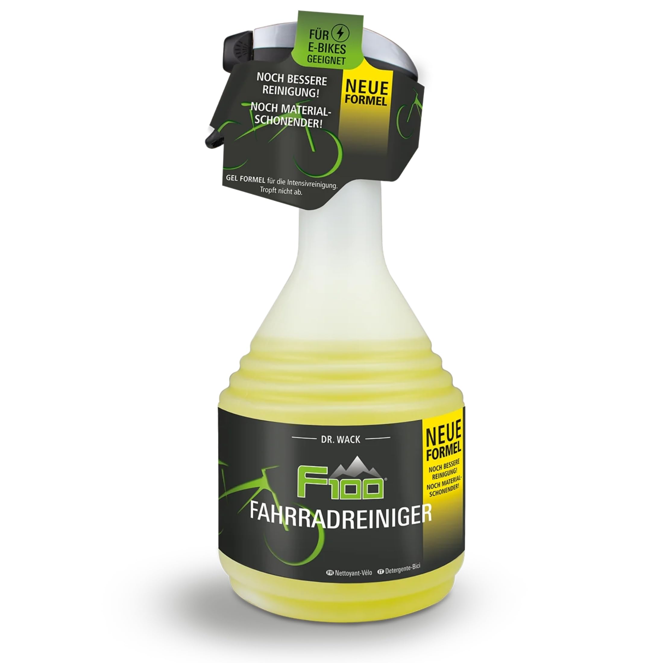 DR. WACK F100 Fahrradreiniger 750 ml - Reinigungsmittel für das gesamte Fahrrad - Effektives Fahrradpflegemittel - Reinigungsspray säurefrei & materialschonend - Hochwertige Fahrradpflege