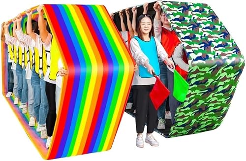 JvFbjLF 2 PCS Teamwork Games Playing Run Mat Outdoor Event Team Building Game(Adult-20M)