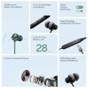 OnePlus Bullets Wireless Z2 ANC Bluetooth in Ear Earphones with Mic, 45dB Hybrid ANC, Bombastic Bass - 12.4 mm Drivers, 10 Mins Charge - 20 Hrs Music, 28 Hrs Battery (Booming Black) gallery image