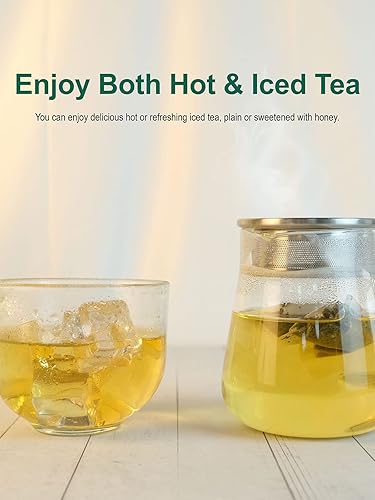 Miniatura 6 de TeeLux Bolsas de té verde, té verde puro natural, súper antioxidante, con cafeína, 100 bolsas de té para apoyar la salud general