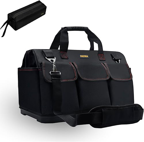 FASTECH Bolsa de herramientas inferior resistente de 22 pulgadas con boca ancha para almacenamiento de herramientas, portador y organizador, bolsa