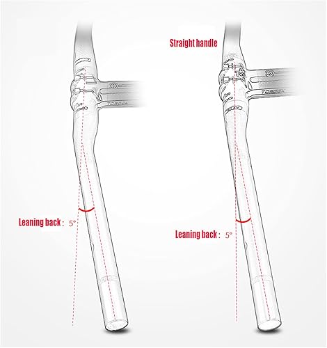 Miniatura 5 de Manillar de bicicleta de fibra de carbono completo 1.252in manillar planoRiser Bar Mountain Bike Manillar, 58060062064066068070072074029.921in, MTB