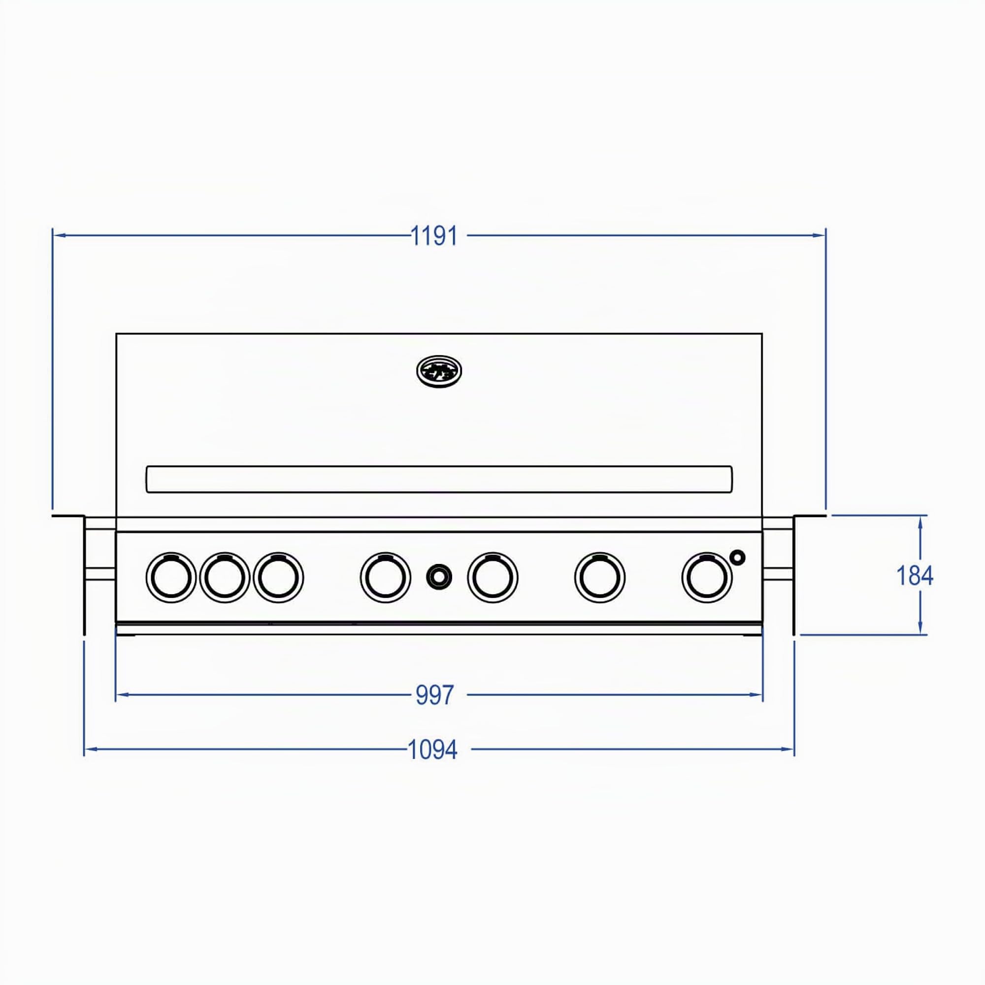 Top-Line Chef XL Built-In Gasgrill Einbaugrill Edelstahl Air System 6 Brenner/Backburner