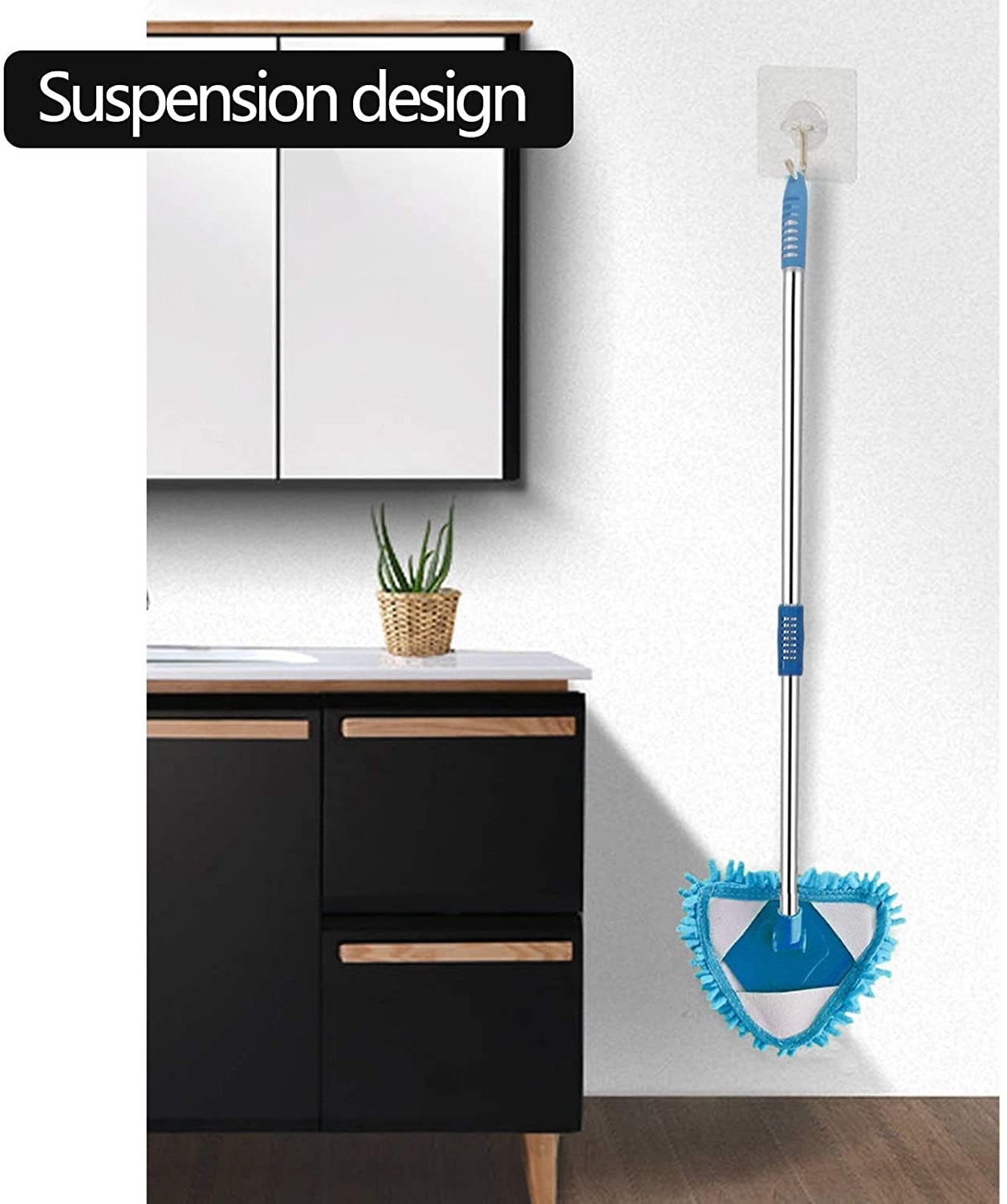 Mop obrotowy， Mop trójkątny obrotowy, mini mop płaski, mop ścienny do kurzu domowego, mop do mycia, trójkątny mop do czyszczenia, mop czyszczący, upamiętnienie