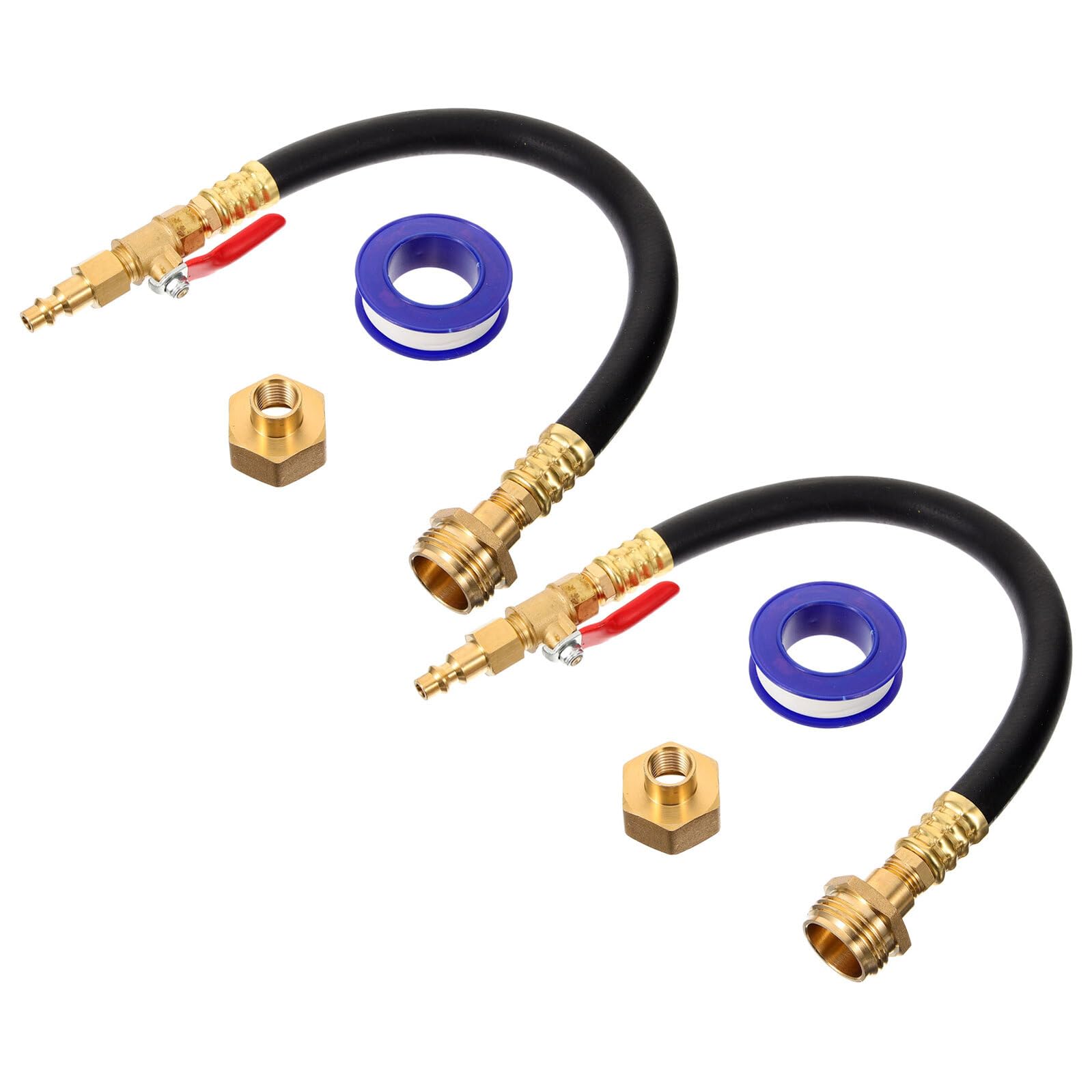 ifundom 2sets Adattatore Collegamento Rapido per Impianto Idraulico di Camper Connettore di Scarico per Linee Acqua Adattatore per Preparazione Invernale di Camper Compatibile Roulotte