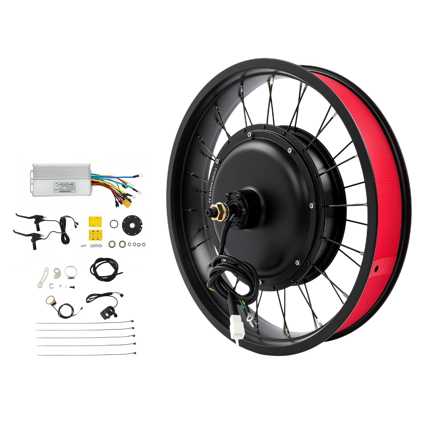 Ebike Umrüstkit, 1000W Motorrad für Elektrofahrrad, 20 Zoll brushloser getriebeloser Motor mit Hall-Sensor, wasserdicht IP52, DIY E-Fahrrad Umbauset für 20'' Fahrradrahmen