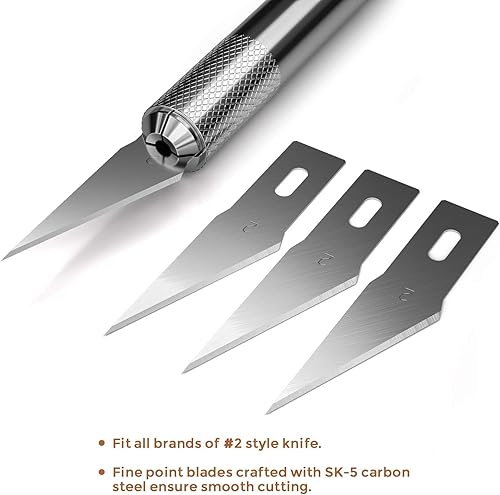 Vista 11 de Nicpro Juego de 120 cuchillas de hobby SK-5, utilidad #11, herramienta de corte de repuesto con estuche de almacenamiento para manualidades