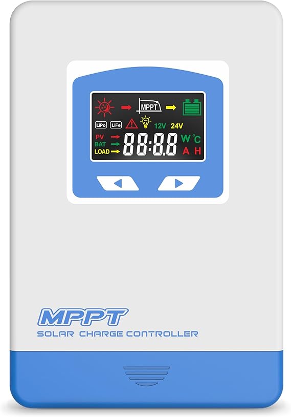 MPPT Solar Charge Controller 20A 12V/24V, Auto DC Input