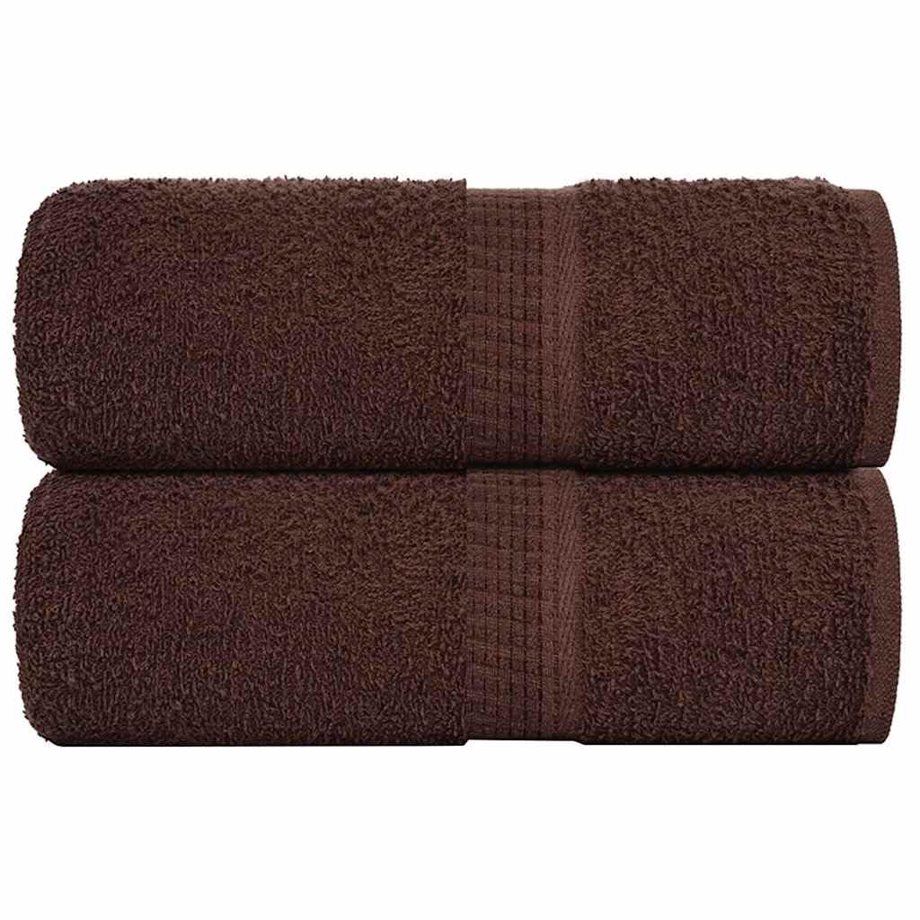 Frog Lot de 2 gants de toilette en 100 % coton filé à l'anneau, marron, 30 x 30 cm, 360 g/m², pour séchage et serviette d'invité