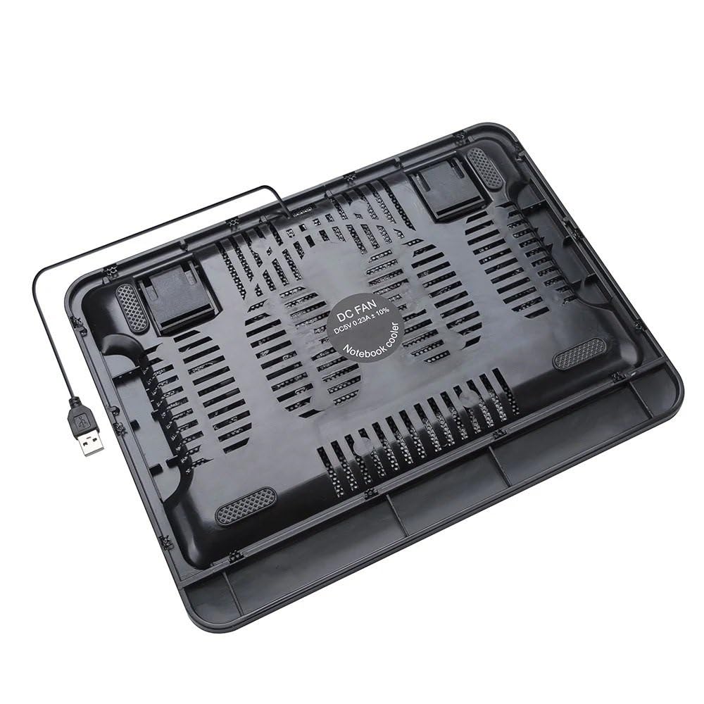 Refroidisseur Ordinateur Refroidisseur d'ordinateur Portable, Plaque de Refroidissement pour Ordinateur Portable, Support de Refroidissement de Jeu avec 2 Ventilateurs et USB