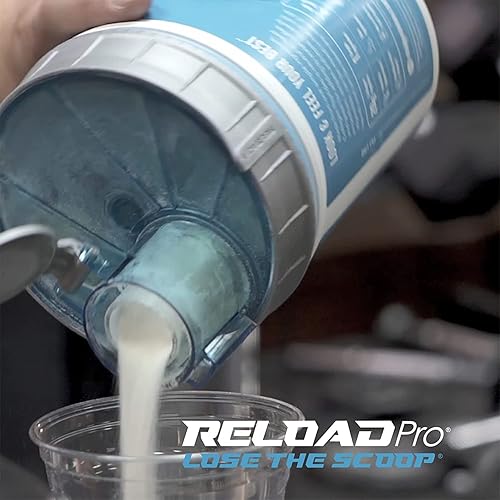 Miniatura 3 de Cuchara de proteína XL y suplemento de embudo para polvos antes y después del entrenamiento, sin BPA, dispensador a prueba de derrames, se adapta